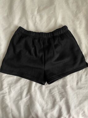 Everyday Black Athletic Shorts with Elastic Waist